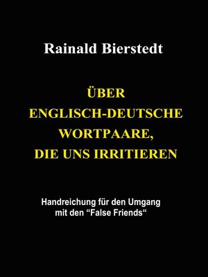 cover image of Über englisch-deutsche Wortpaare, die uns irritieren
